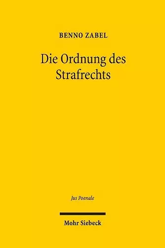 Die Ordnung des Strafrechts cover