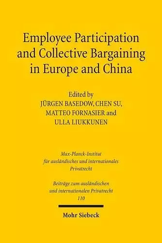 Employee Participation and Collective Bargaining in Europe and China cover