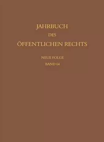 Jahrbuch des öffentlichen Rechts der Gegenwart. Neue Folge cover