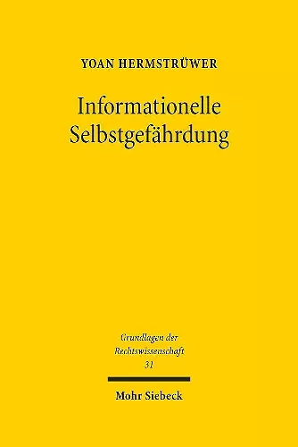 Informationelle Selbstgefährdung cover