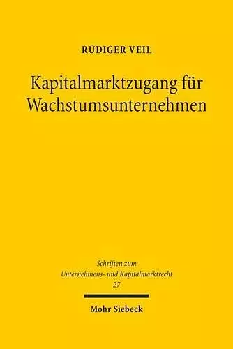 Kapitalmarktzugang für Wachstumsunternehmen cover