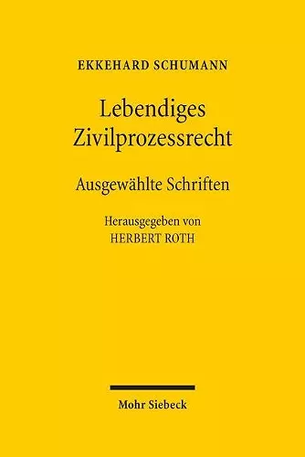 Lebendiges Zivilprozessrecht cover