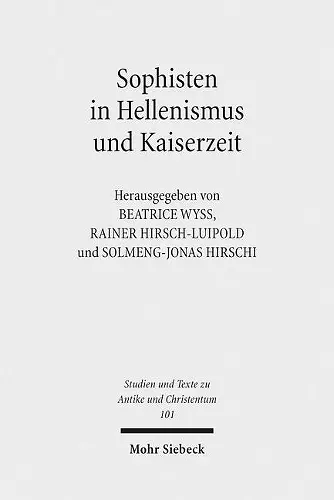 Sophisten in Hellenismus und Kaiserzeit cover