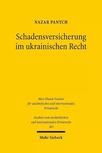 Schadensversicherung im ukrainischen Recht cover