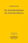 Die Nichtöffentlichkeit des Schiedsverfahrens cover