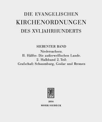 Die evangelischen Kirchenordnungen des XVI. Jahrhunderts cover