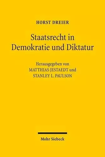 Staatsrecht in Demokratie und Diktatur cover