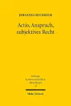 Actio, Anspruch, subjektives Recht cover