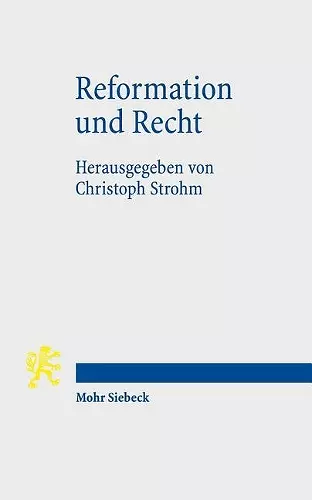 Reformation und Recht cover