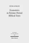 Economics in Persian-Period Biblical Texts cover