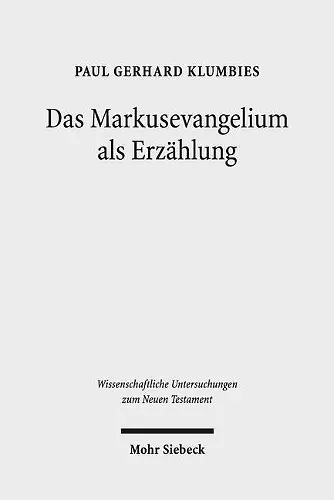 Das Markusevangelium als Erzählung cover