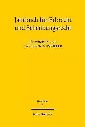 Jahrbuch für Erbrecht und Schenkungsrecht cover