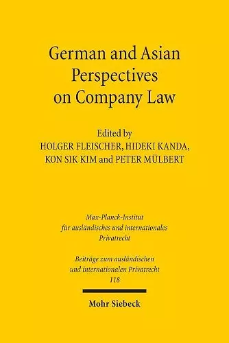 German and Asian Perspectives on Company Law cover