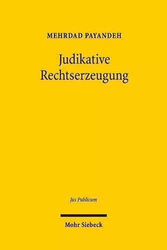 Judikative Rechtserzeugung cover