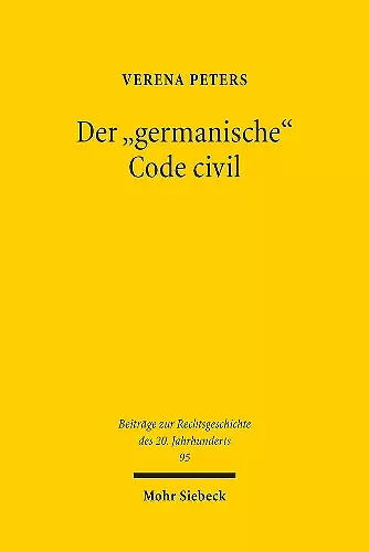 Der "germanische" Code civil cover