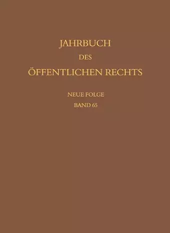 Jahrbuch des öffentlichen Rechts der Gegenwart. Neue Folge cover