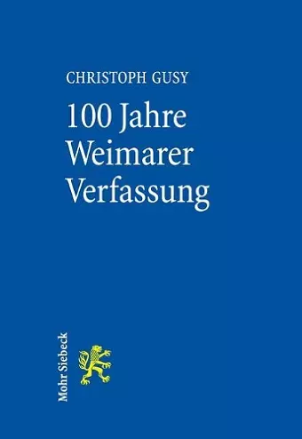 100 Jahre Weimarer Verfassung cover