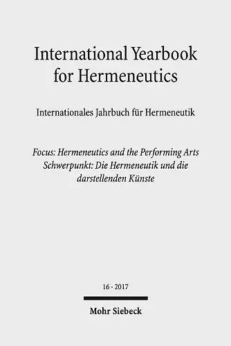 International Yearbook for Hermeneutics / Internationales Jahrbuch für Hermeneutik cover