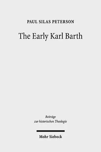 The Early Karl Barth cover