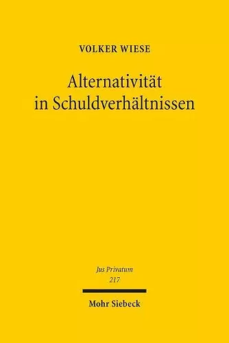 Alternativität in Schuldverhältnissen cover