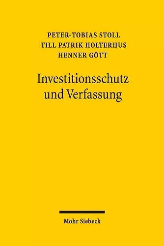 Investitionsschutz und Verfassung cover