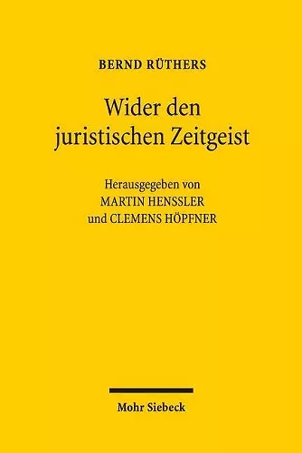 Wider den juristischen Zeitgeist cover