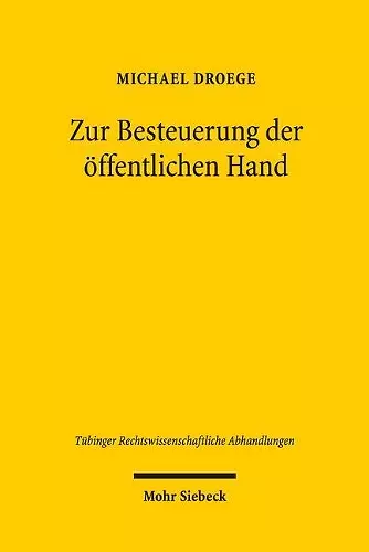 Zur Besteuerung der öffentlichen Hand cover