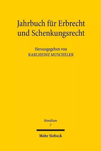 Jahrbuch für Erbrecht und Schenkungsrecht cover