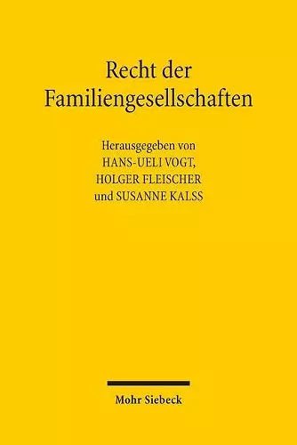 Recht der Familiengesellschaften cover