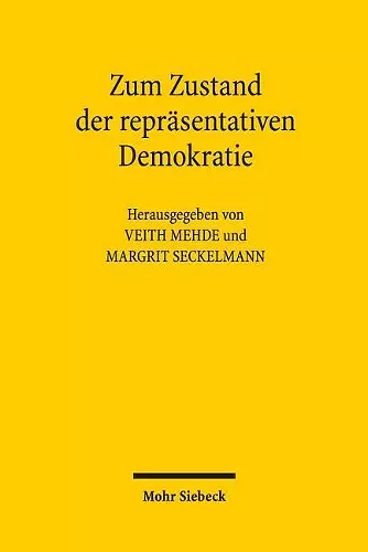 Zum Zustand der repräsentativen Demokratie cover