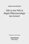 Gibt es eine Welt in Hegels Phänomenologie des Geistes? cover