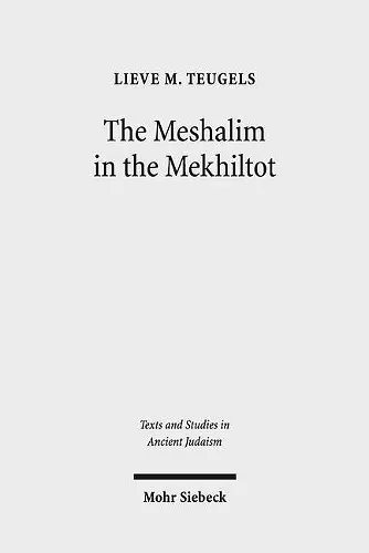 The Meshalim in the Mekhiltot cover