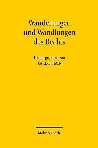 Wanderungen und Wandlungen des Rechts cover