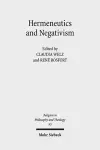 Hermeneutics and Negativism cover