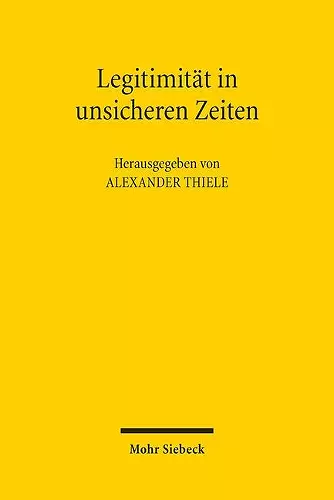 Legitimität in unsicheren Zeiten cover