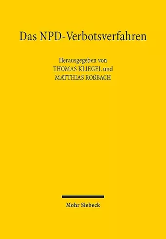 Das NPD-Verbotsverfahren cover