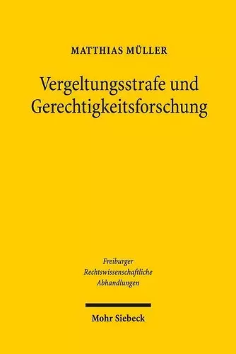 Vergeltungsstrafe und Gerechtigkeitsforschung cover