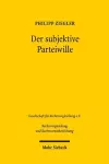 Der subjektive Parteiwille cover