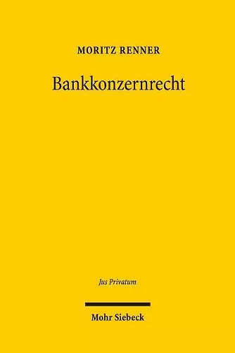 Bankkonzernrecht cover