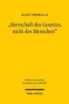 "Herrschaft des Gesetzes, nicht des Menschen" cover