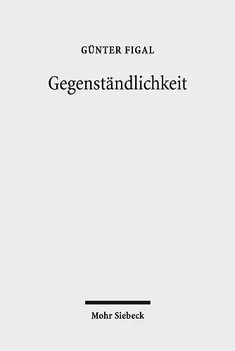 Gegenständlichkeit cover