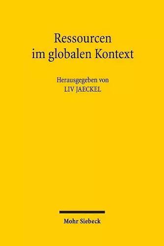 Ressourcen im globalen Kontext cover