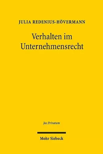 Verhalten im Unternehmensrecht cover