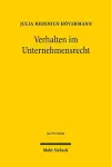 Verhalten im Unternehmensrecht cover