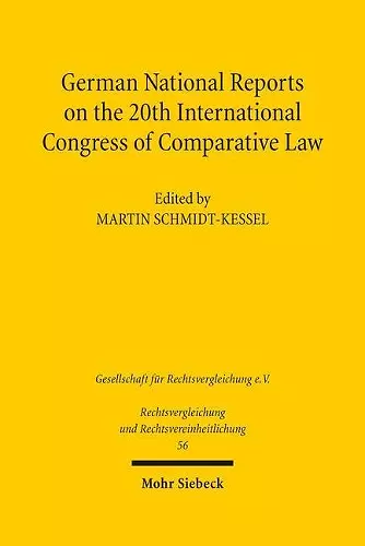 German National Reports on the 20th International Congress of Comparative Law cover