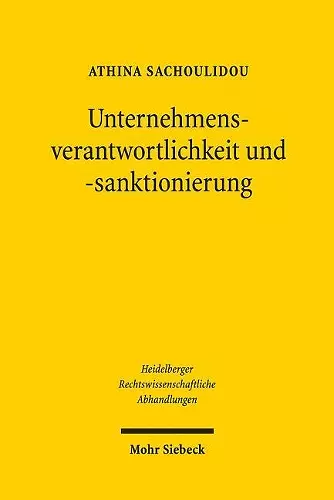 Unternehmensverantwortlichkeit und -sanktionierung cover