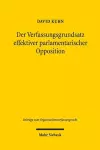 Der Verfassungsgrundsatz effektiver parlamentarischer Opposition cover