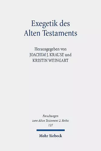 Exegetik des Alten Testaments cover