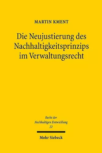 Die Neujustierung des Nachhaltigkeitsprinzips im Verwaltungsrecht cover