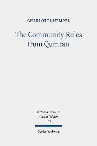 The Community Rules from Qumran cover